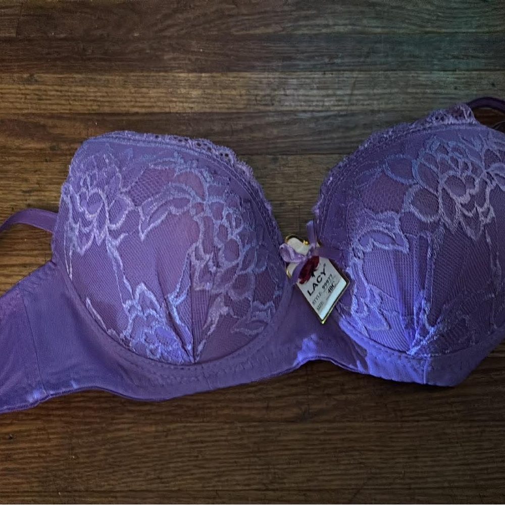 Love, Lacy Lavender Lace Bra